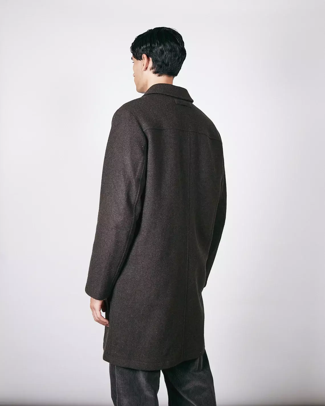 Brixtol Textiles T-Coat Wool Brown Herren Wollmantel braun